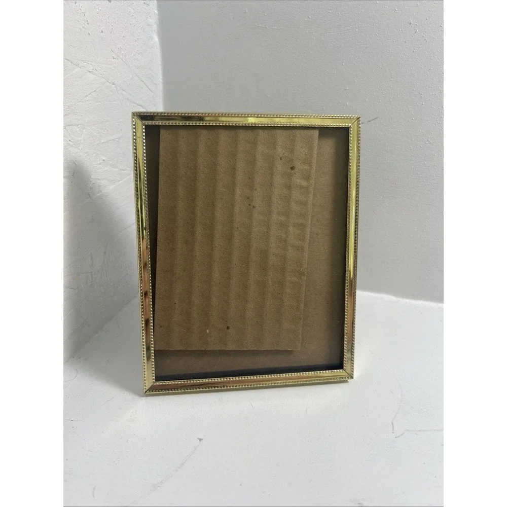 VTG Gold Toned Brass Metal Picture Frame 5 1/4 X 3 1/4